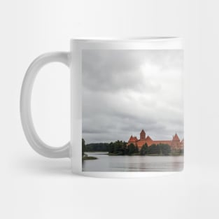 Yellow air balloon over red Castle Mug